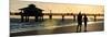 Loving Couple walking along the Beach at Sunset-Philippe Hugonnard-Mounted Photographic Print