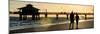 Loving Couple walking along the Beach at Sunset-Philippe Hugonnard-Mounted Photographic Print
