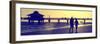 Loving Couple walking along the Beach at Sunset-Philippe Hugonnard-Framed Photographic Print