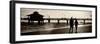 Loving Couple walking along the Beach at Sunset-Philippe Hugonnard-Framed Photographic Print