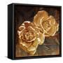 Loving Navy Gold Roses-OnRei-Framed Stretched Canvas