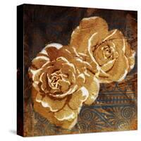 Loving Navy Gold Roses-OnRei-Stretched Canvas