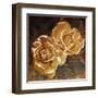 Loving Navy Gold Roses-OnRei-Framed Art Print