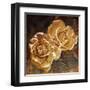 Loving Navy Gold Roses-OnRei-Framed Art Print