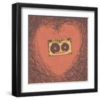 Loving Retro Music Retro Poster Design-pashabo-Framed Art Print