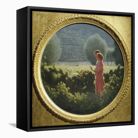 Loving Walk, 1901-1902-Giuseppe Pellizza da Volpedo-Framed Stretched Canvas