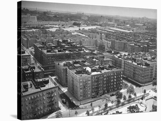 Low Aerial of Harlem Buildings-Hansel Mieth-Stretched Canvas
