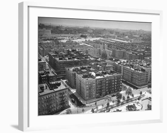 Low Aerial of Harlem Buildings-Hansel Mieth-Framed Photographic Print