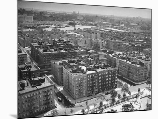 Low Aerial of Harlem Buildings-Hansel Mieth-Mounted Photographic Print