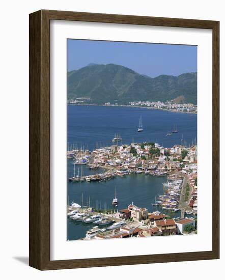 Low Aerial View over the Harbour and Town of Marmaris, Anatolia, Turkey Minor, Eurasia-Lightfoot Jeremy-Framed Photographic Print