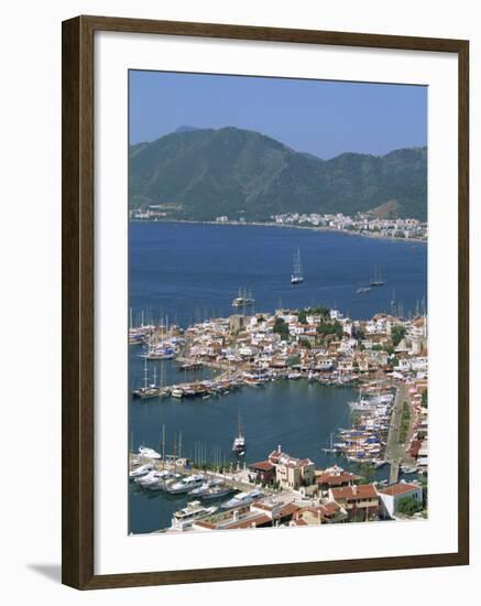 Low Aerial View over the Harbour and Town of Marmaris, Anatolia, Turkey Minor, Eurasia-Lightfoot Jeremy-Framed Photographic Print