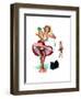 Low and Behold Pin-Up with Falling Panties 1958-T.N. Thompson-Framed Art Print