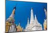 Low angle of Indein (Inn Dein) (Inn Thein) pagodas, Lake Inle, Shan State, Myanmar (Burma)-Jan Miracky-Mounted Photographic Print