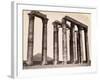 Low Angle Ruins of Corinthian Columns-null-Framed Photographic Print