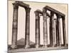 Low Angle Ruins of Corinthian Columns-null-Mounted Photographic Print