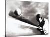 Low Angle View of a Baseball Player Swinging a Baseball Bat-null-Stretched Canvas