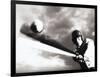 Low Angle View of a Baseball Player Swinging a Baseball Bat-null-Framed Photographic Print