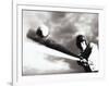 Low Angle View of a Baseball Player Swinging a Baseball Bat-null-Framed Photographic Print