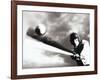 Low Angle View of a Baseball Player Swinging a Baseball Bat-null-Framed Photographic Print