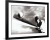 Low Angle View of a Baseball Player Swinging a Baseball Bat-null-Framed Photographic Print