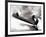 Low Angle View of a Baseball Player Swinging a Baseball Bat-null-Framed Photographic Print