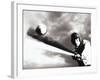 Low Angle View of a Baseball Player Swinging a Baseball Bat-null-Framed Photographic Print