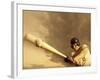 Low Angle View of a Baseball Player Swinging a Baseball Bat-null-Framed Photographic Print