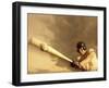 Low Angle View of a Baseball Player Swinging a Baseball Bat-null-Framed Photographic Print