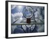 Low Angle View of a Basketball Net-null-Framed Photographic Print