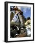 Low Angle View of a Biker on a Motorcycle-null-Framed Photographic Print