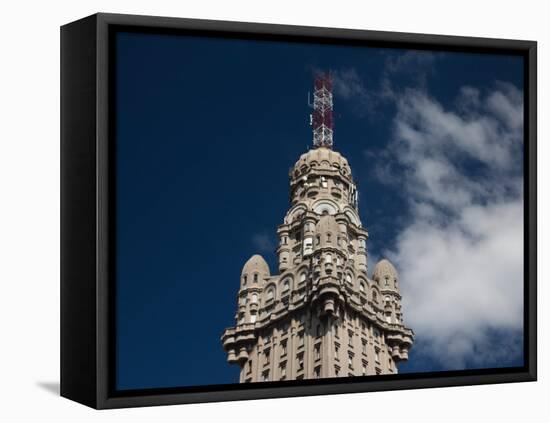 Low Angle View of a Building, Salvo Palace, Plaza Independencia, Montevideo, Uruguay-null-Framed Stretched Canvas