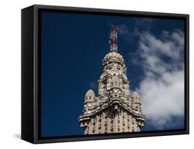 Low Angle View of a Building, Salvo Palace, Plaza Independencia, Montevideo, Uruguay-null-Framed Stretched Canvas