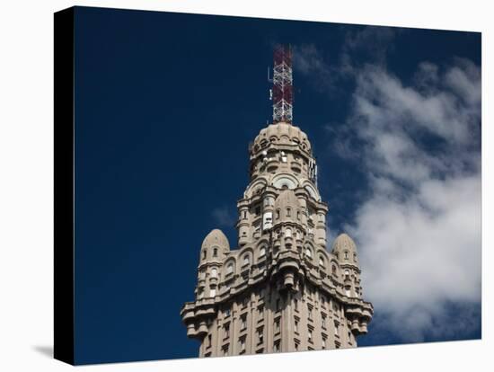 Low Angle View of a Building, Salvo Palace, Plaza Independencia, Montevideo, Uruguay-null-Stretched Canvas
