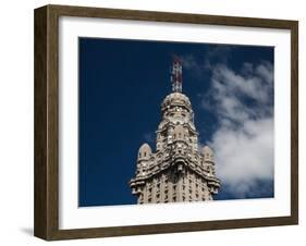 Low Angle View of a Building, Salvo Palace, Plaza Independencia, Montevideo, Uruguay-null-Framed Photographic Print