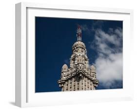 Low Angle View of a Building, Salvo Palace, Plaza Independencia, Montevideo, Uruguay-null-Framed Photographic Print