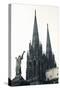 Low Angle View of a Cathedral, Cathedrale Notre-Dame-De-L'Assomption, Clermont-Ferrand-null-Stretched Canvas