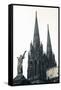 Low Angle View of a Cathedral, Cathedrale Notre-Dame-De-L'Assomption, Clermont-Ferrand-null-Framed Stretched Canvas