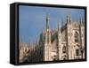 Low Angle View of a Cathedral, Duomo Di Milano, Milan, Lombardy, Italy-null-Framed Stretched Canvas