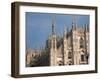 Low Angle View of a Cathedral, Duomo Di Milano, Milan, Lombardy, Italy-null-Framed Premium Photographic Print