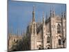 Low Angle View of a Cathedral, Duomo Di Milano, Milan, Lombardy, Italy-null-Mounted Premium Photographic Print