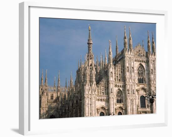 Low Angle View of a Cathedral, Duomo Di Milano, Milan, Lombardy, Italy-null-Framed Photographic Print