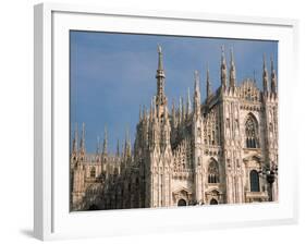 Low Angle View of a Cathedral, Duomo Di Milano, Milan, Lombardy, Italy-null-Framed Photographic Print