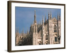 Low Angle View of a Cathedral, Duomo Di Milano, Milan, Lombardy, Italy-null-Framed Photographic Print