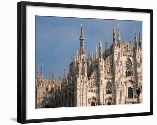 Low Angle View of a Cathedral, Duomo Di Milano, Milan, Lombardy, Italy-null-Framed Photographic Print