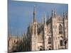 Low Angle View of a Cathedral, Duomo Di Milano, Milan, Lombardy, Italy-null-Mounted Photographic Print