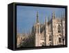 Low Angle View of a Cathedral, Duomo Di Milano, Milan, Lombardy, Italy-null-Framed Stretched Canvas