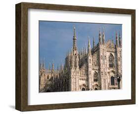 Low Angle View of a Cathedral, Duomo Di Milano, Milan, Lombardy, Italy-null-Framed Photographic Print