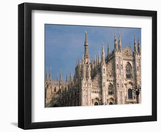 Low Angle View of a Cathedral, Duomo Di Milano, Milan, Lombardy, Italy-null-Framed Photographic Print