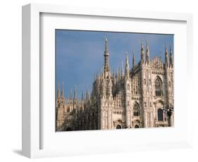 Low Angle View of a Cathedral, Duomo Di Milano, Milan, Lombardy, Italy-null-Framed Photographic Print