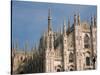 Low Angle View of a Cathedral, Duomo Di Milano, Milan, Lombardy, Italy-null-Stretched Canvas